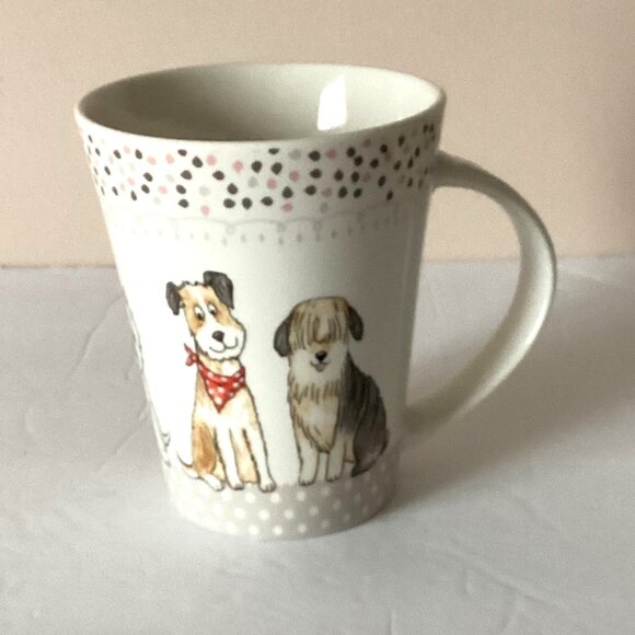 Casa Signature Dog Lovers White Ceramic Coffee Tea Mug Cold Hot Drinks Kitchen - Picture 1 of 4